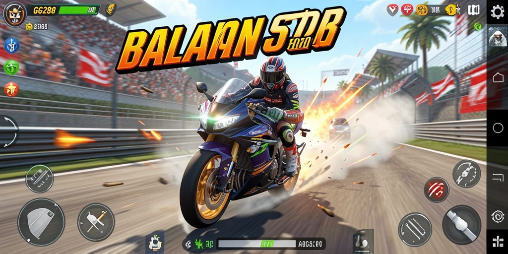 Gameplay seru balapan motor di GG288.