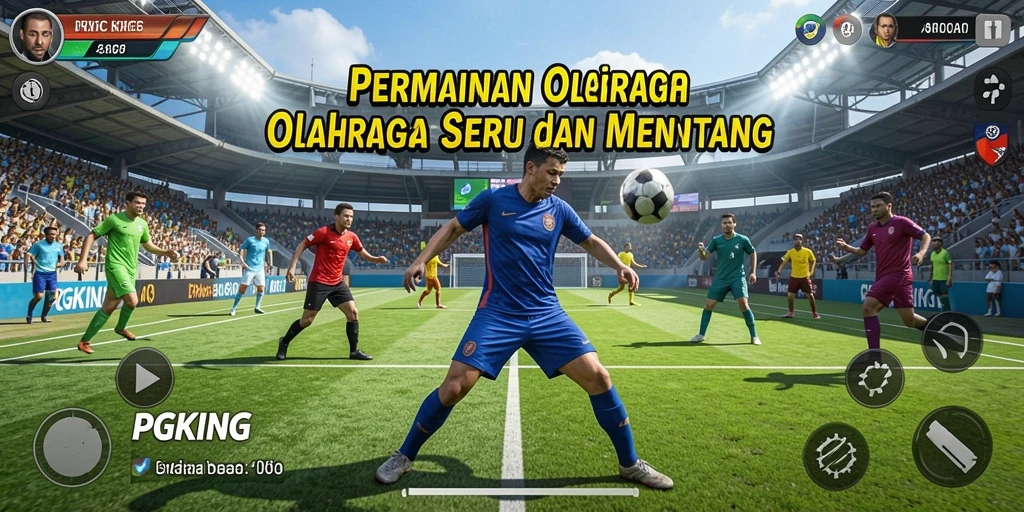 Tampilan gameplay PGKING dengan aksi olahraga seru dan grafik yang memukau.