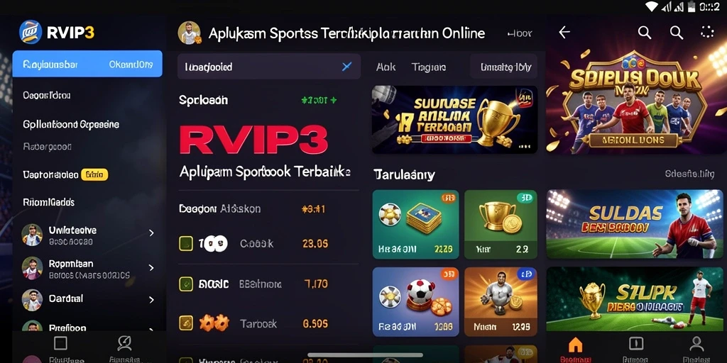 Screenshot menunjukkan antarmuka utama RVIP3 dengan berbagai opsi taruhan.
