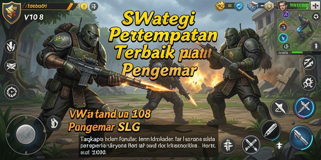 Tangkapan layar utama VW108 menampilkan pertempuran strategi yang mendebarkan.